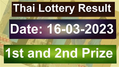 thai lottery march 16 2023|‎Thai National Lottery on the App Store.